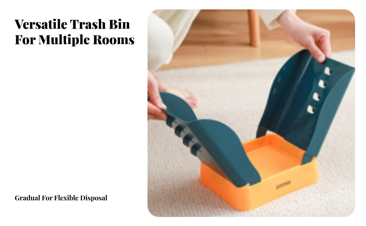 Expandable Trash Can Modern Design Adjustable Garbage Bin Accessible Top Waste Basket Easy to Clean Accessible Top Trash Can