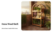 Arched Multi-Level Plant Stand Sturdy & Stable Arched Top Shelving Unit Large Capacity Raised Border Design for Gardeners