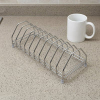 Stainless Steel Dish Rack with Plate, Bowl and Drain Rack, Modern Minimalist Style Countertop Installation Kitchen Sink Organiser