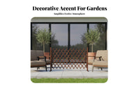 Weather-Resistant Wooden Lattice Divider Multi-Use Expandable Wooden Fence Easy Installation Extendable Garden Fence Stable Base for Gardeners, Homeowners, Pet Owners, Yard, Patio, Entryway, Balcony