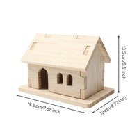 DIY Wooden House  set  Interlocking Wooden House Model Easy to Assemble Toy for Students, Crafting Class