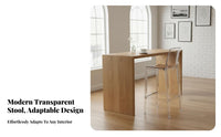 Clear rearrest Bar Stool Nordic & design Counter Chair Transparent rear Easy to Clean for Homeowners, Restaurant Owners, Lounge