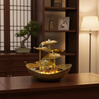 Tiered Leaf Fountain Compact Home Decor Decorative