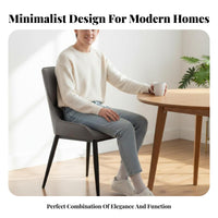 Modern Design Upholstered Side Chair Padded Seat Household Furniture Sturdy Frame Home Seating Ergonomic Design for Homeowners, Interior Designers, Restaurant Owners, Dining Room, Bedroom, Kitchen, Reception Area