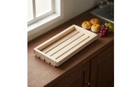 Natural Wood 1:12 Scale Dollhouse Tray Pre-Assembled Dollhouse Slatted Tray Versatile for Collectors