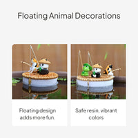 Buoyant Fishing Animal Resin Decor for Water Habitats