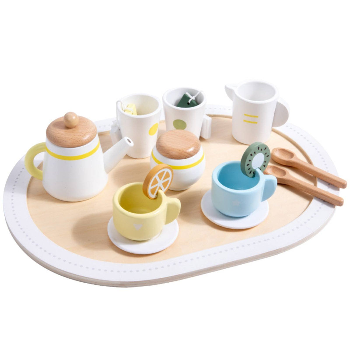 12 Pieces Pretend Tea Party Set Toy Tea Set Smooth Edges Child Plaything for Nursery School