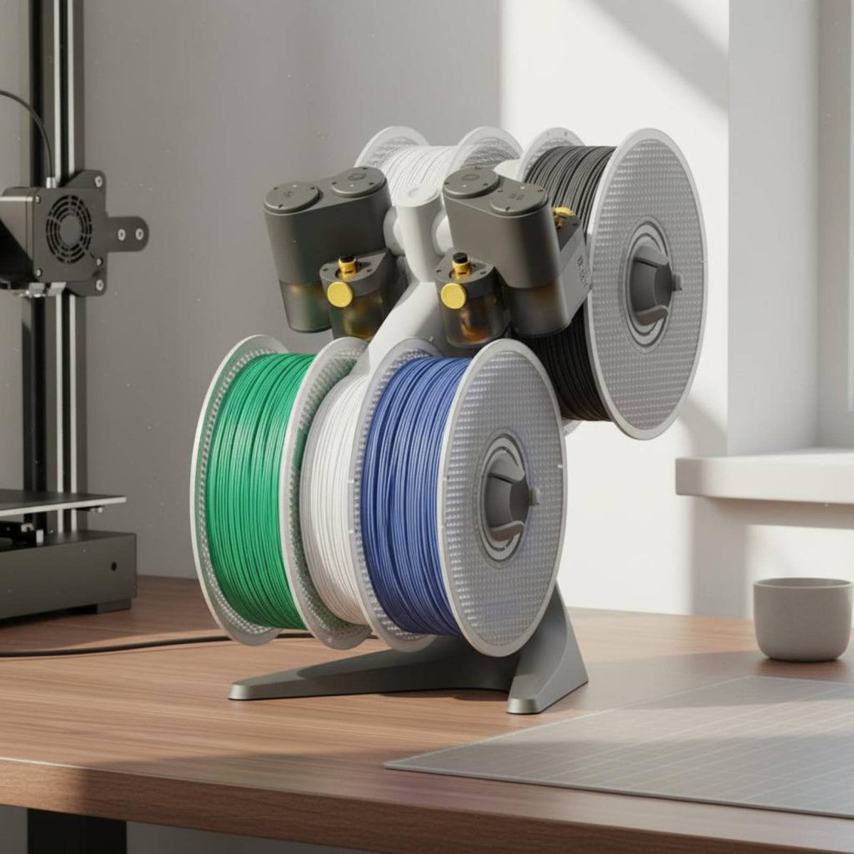 Automatic Material System Space-Saving Automatic Filament System Humidity-Resistant Multi-Color Printing Unit for Hobbyists, Makers, Workshop, Studio