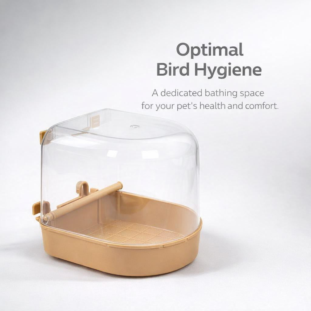 Bird Bath Tub for Cages, Pet Bird Bath Box, Hanging Bathtub Bird Cage Accessory, Small Birds Canary Budgies Bath Cage, Compact Bird Bath