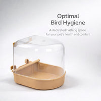Bird Bath Tub for Cages, Pet Bird Bath Box, Hanging Bathtub Bird Cage Accessory, #variant:Blue