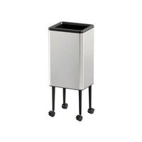 Wheeled Trash Can Slim Wastebasket Space-Saving for Kitchen, Living Room