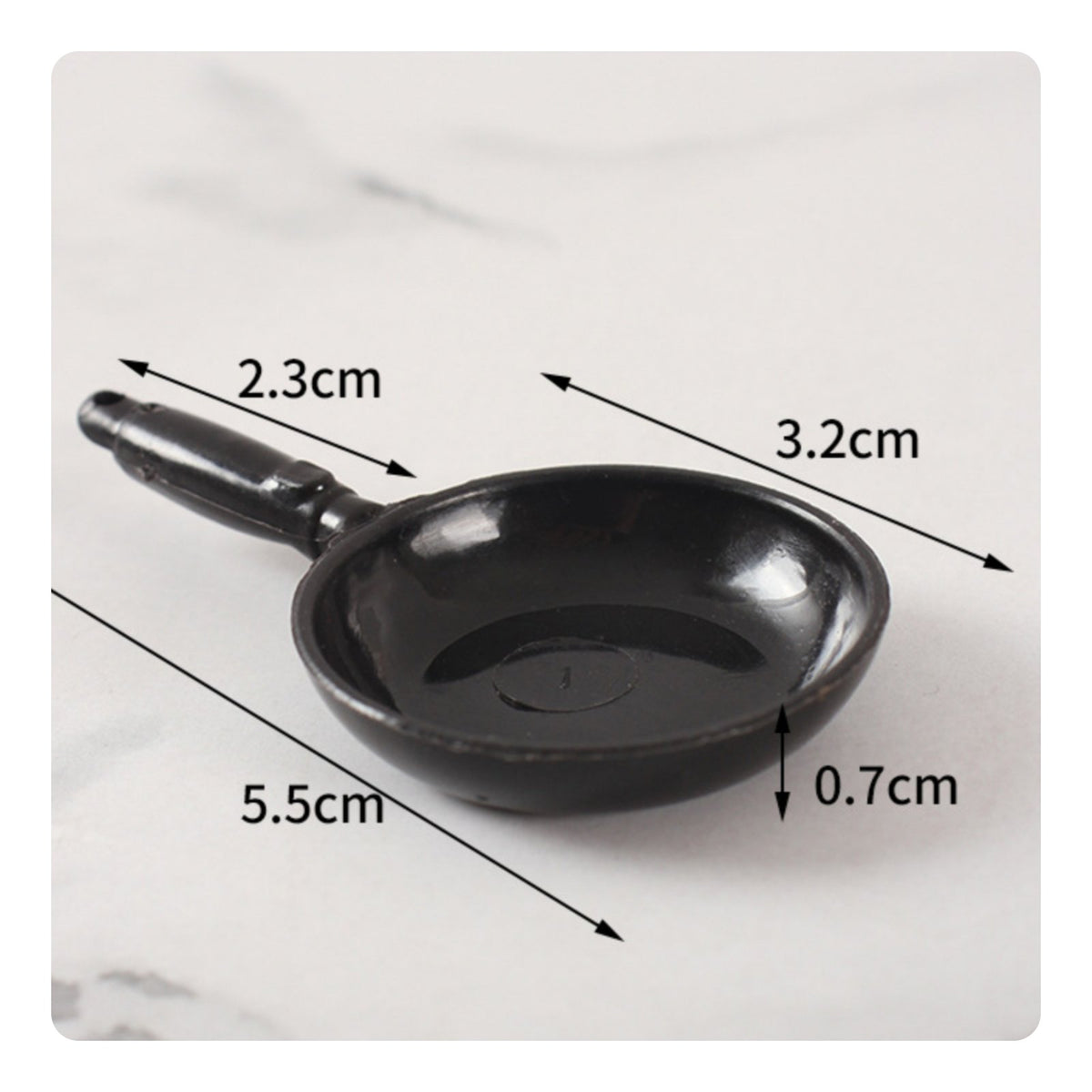Realistic Design Simulation Cooking Pan Model Exquisite Workmanship Miniature Frying Pan DIY Craft Accessory Mini Skillet Toy for Hobbyists, Crafters, Miniature Scene, Photography Prop