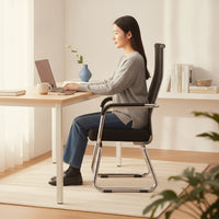 Cantilever Chair Padded Mesh Office Chair Modern for Professionals, Students, Meeting Room, Study