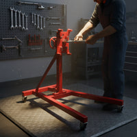 Die-Cast Model Engine Stand 1/10 Scale Miniature Engine Stand Self-Assembly Space-Saving for Hobbyists, Collectors, Dioramas, Workbenches