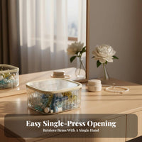 Cylindrical Vial Canister Transparent Design Household Storage for Makeup Users
