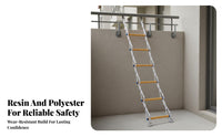 High Load Capacity Fire Escape Rope Ladder Non-Slip Rungs Emergency Escape Ladder Lightweight Outdoor Gear Compact for Firefighters, Rescue Teams, Residential Buildings, Openings, Balconies, Hotels