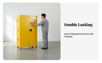 Battery Charging Cabinet Leakage Protection Thermal Containment-Resistant Storage Cabinet Heavy Duty Fire Resistant Locker for Factory Workers