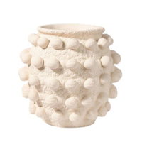 Sculptural Vase Textured Ball-Patterned Vase Modern Organic Vessel for Interior Decorators, Tabletop, Living Room, Bookshelf