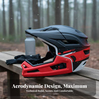 face Mountain Bike Helmet Impact Resistant Trail Mountain Biking Helmet Lightweight Guarding Gear for Downhill Riders, Trail Riding