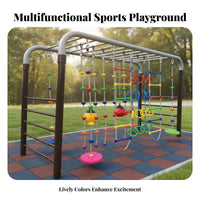 Kids Climbing Structure Physical Fitness Training children's Activity Center with Climbing Net Develops Motor Skills for Parents, Kindergarten, School