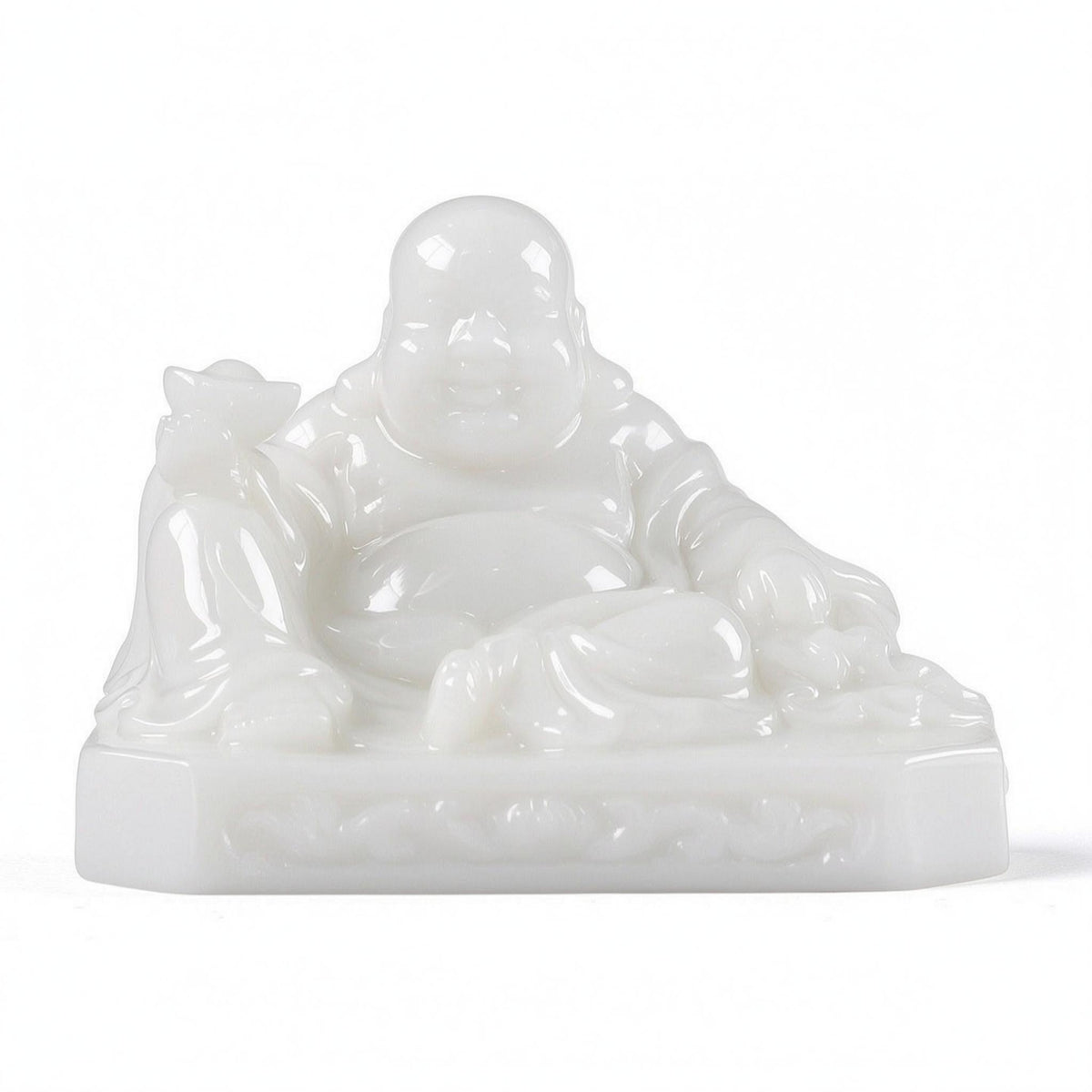 Maitreya Buddha Statue Rectangular Base Buddha Ornament Gift Idea Home Decoration for Tea Pet Display
