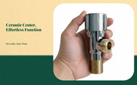 Angle Stop Valve, Double Outlet Triangle Valve, 304 Stainless Steel, Shut-closed, Hot and Cold Water, Universal Connection, Bathroom and Kitchen Plumbing