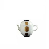 4 Pieces Portable Travel Tea Set Compact Teapot with 2 Cups Set for Travelers