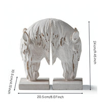 Horse Bookends Distressed Horse Head Sculpture Vintage Decor for Bookshelf, Mantel