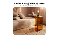 Rolling C-Table Mobile with casters Nightstand Modern Aesthetic for Young Adults