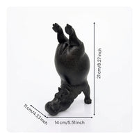 Hippopotamus Figurine Sculpted Hippo Statue for Bookshelf, Office Desk