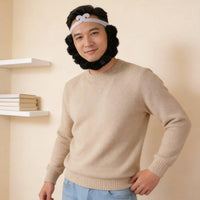 Cartoon Character Head Mask Comfortable Fit Dark Beard Headpiece Lightweight