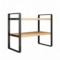 Two-Story Desktop Shelf Minimalist 2-Tier Desk Storage spaceSaving for Dorm Room