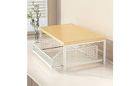 Kitchen Counter Rack Saving Countertop Appliance Riser Versatile Microwave Shelf with Drawer for Washroom