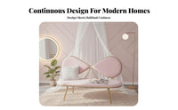 Compact Size Upholstered Bench with Back Elegant Design Bow-Back Settee Velvet Upholstery Loveseat Gold-Tone Frame for Young Adults, Interior Designers, Small Apartment, Living Room, Bedroom, Entryway