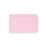 Lace-Edged Tray Recessed Center Heart-Cutout Tray Molded Construction