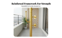 Multi-Functional Foldable Single Clothing Rack With casters Rolling Clothes Rack robustDuty Garment Stand Lockable Casters for Homeowners, Students, Retailers, Balcony, Entryway, Laundry Room, Retail outlet
