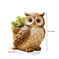Owl Planter Resin Outdoor Decor Small for Garden
