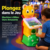 Children's Arcade Machine, Coin-Operated Marble Game Machine, 55 x 40 x 110 cm, Bright Yellow