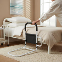 Get Up Assistance Rail Universal Fit for Most Beds Bedside Assist Handle Elderly Bed Guardrail Screwless Installation