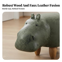 Hippo-Shaped Footrest Multi-Functional Footstool Sturdy Construction for Parents