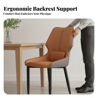 Upholstered Side Chair Padded Seat Curved supportrest Chair adaptable Use