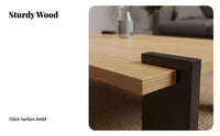 Irregular-Shaped Wooden Table Modern Design Home Furniture Sturdy Legs Minimalist Aesthetic for Apartment Dwellers, Lounge Area