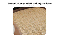 Woven Cord Side Chair French rural & design Woven rear Side Chair Farmhouse look Retro Design for Cafe Owners, Dining Room