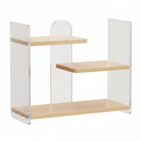 Acrylic Desk Shelf Space Saving Desktop Storage Rack Stable Base Display Stand for Women