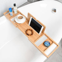 Extendable Bathtub Tray Non-Slip Bathtub Reading Tray Spa Experience Household Accessory