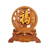 Chinese Style Resin Ornament with Bamboo Wood Grain