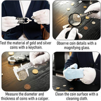 Coin Positioning Test Kit for Resonance Testing and Size Verification of Gold and Silver Coins