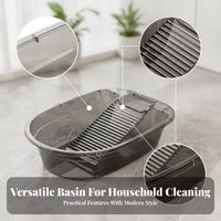 Washboard Basin Deep Home Utility Item Wide Rim