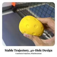 3 Pieces Perforated Training Pickleballs | Quiet spring Design, Foam Pickleballs, for Backyard