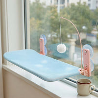 Window Cat Bed with Strong Suction Cup Frame, Rope Net Cat Hammock, Indoor Viewing Station and Perch for Large Cats